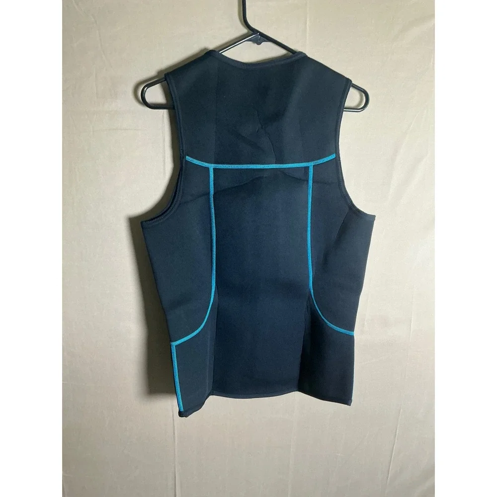 Hevto Womens sz16  3mm Neoprene Wetsuit Vest Black  Front Zip Sleeveless Top NEW